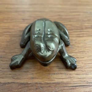 Vintage Metal Frog Figurine
